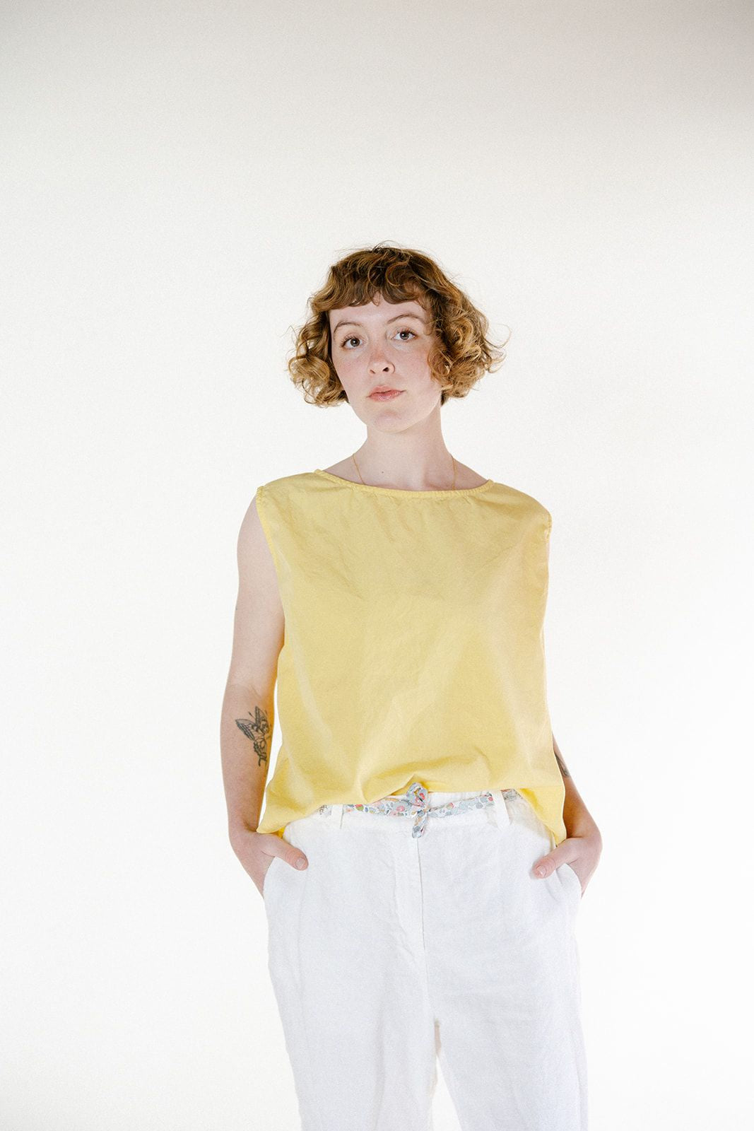 Metta Melbourne Anna Top Cotton Poplin-Daffodil