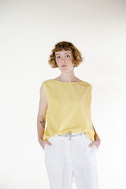 Metta Melbourne Anna Top Cotton Poplin-Daffodil