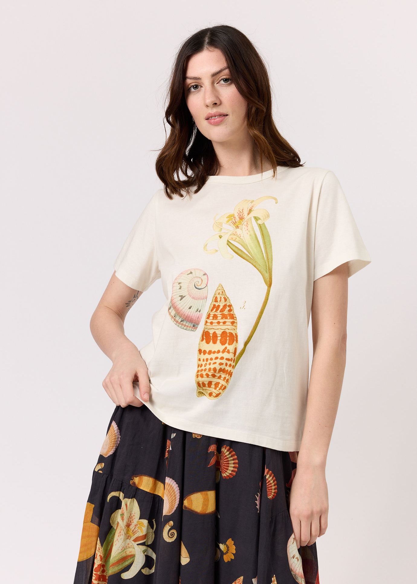 Nancybird Apollo Tee- Cream Shell