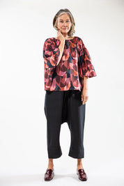 Beatrice Top- Liberty Ikat Tulip