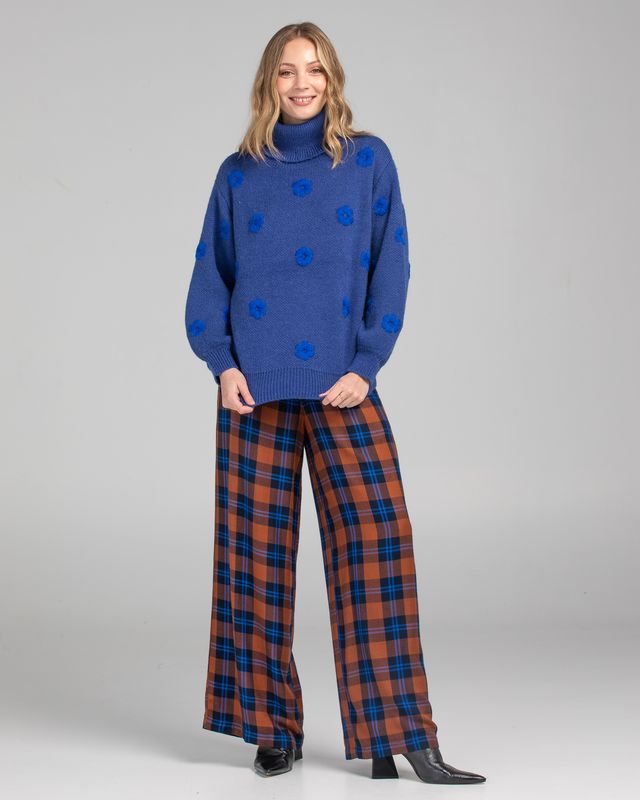 Boom Shankar Pansy Jumper in Cobalt Blue