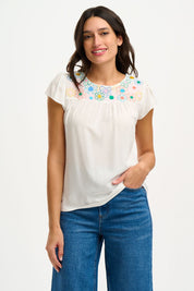 Brook Tunic Top-Rainbow Flowers