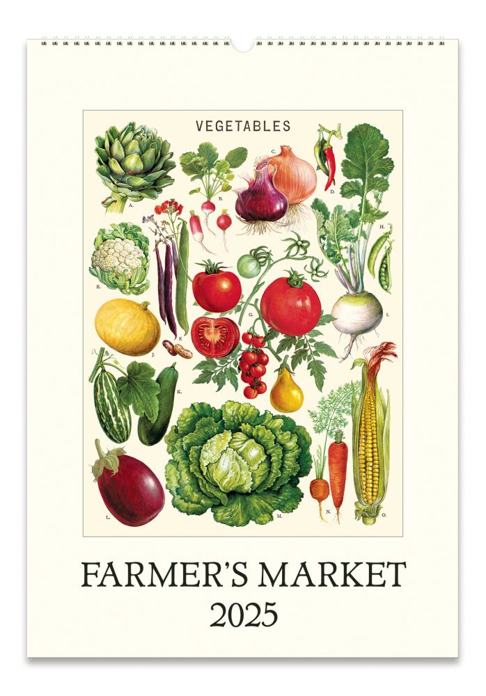 Cavallini & Co 2025 Wall Calendar- Farmers Market