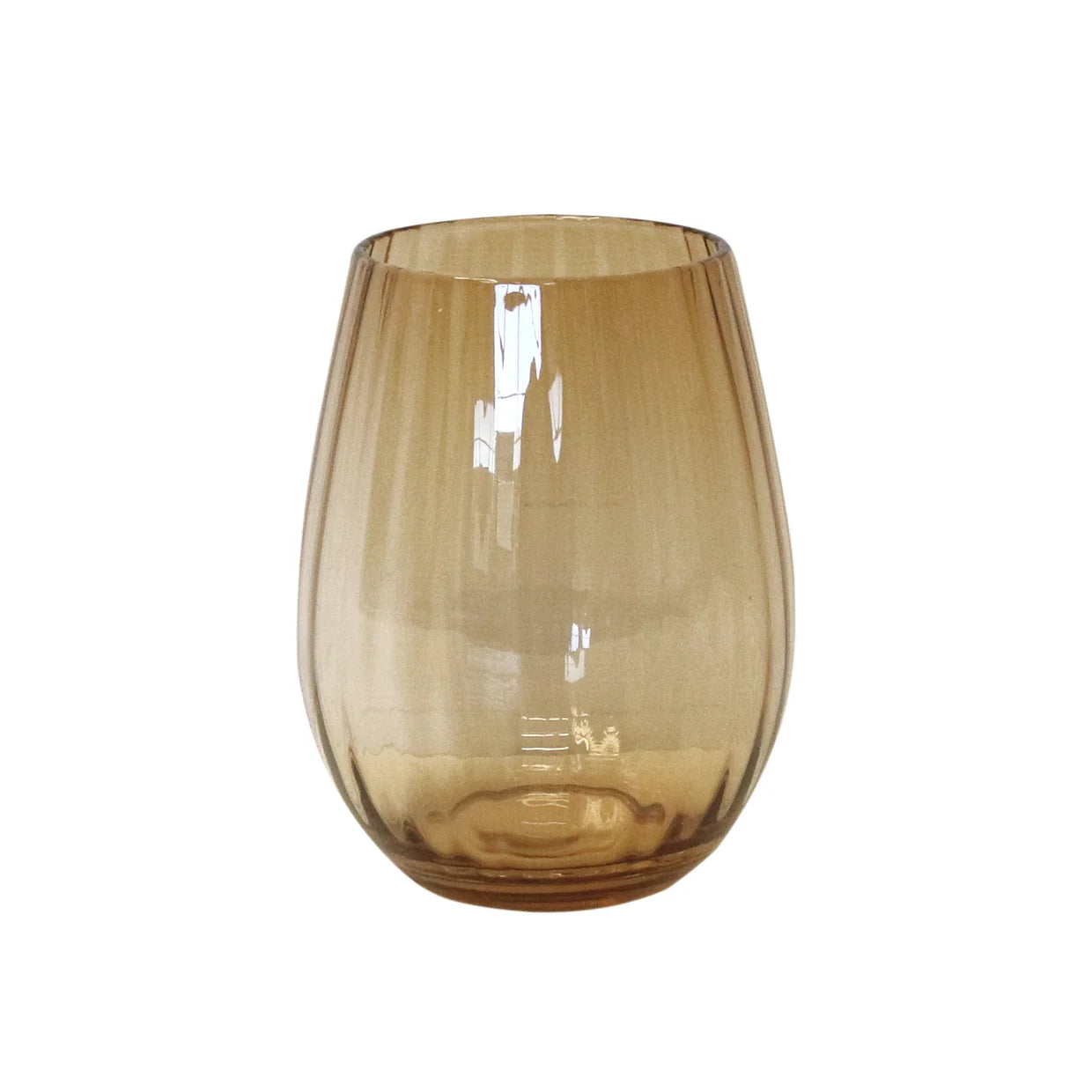 CC Interiors Casablanca Water Glass in Smoky Amber