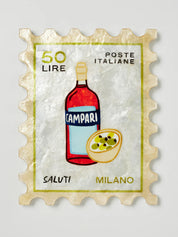 Jones & Co Campari Stamp Wall Art