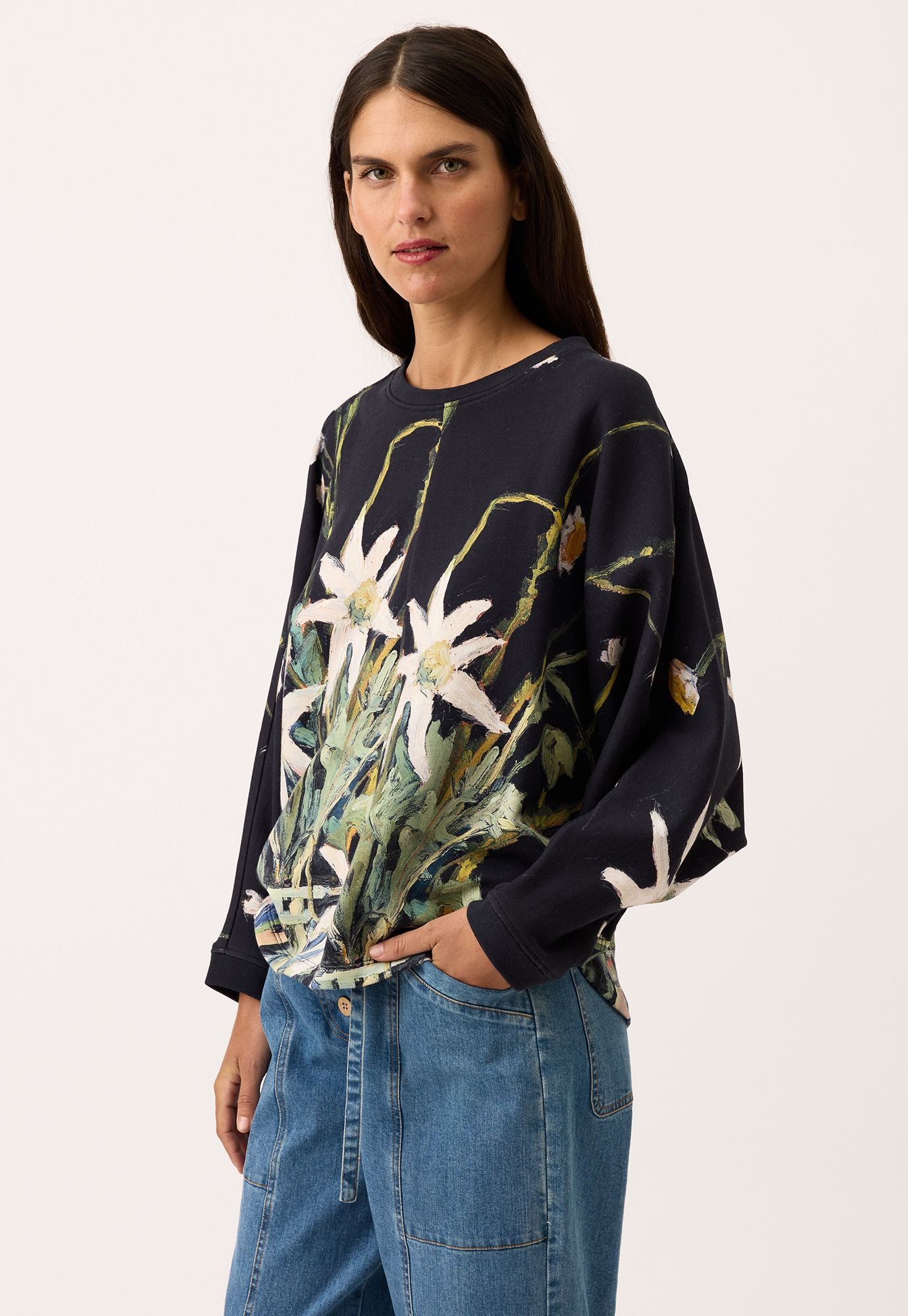 Dahlia Batwing Sweat- Still Life