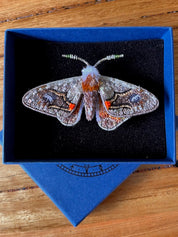 Trovelore Embellished Brooch- Drepanid Moth