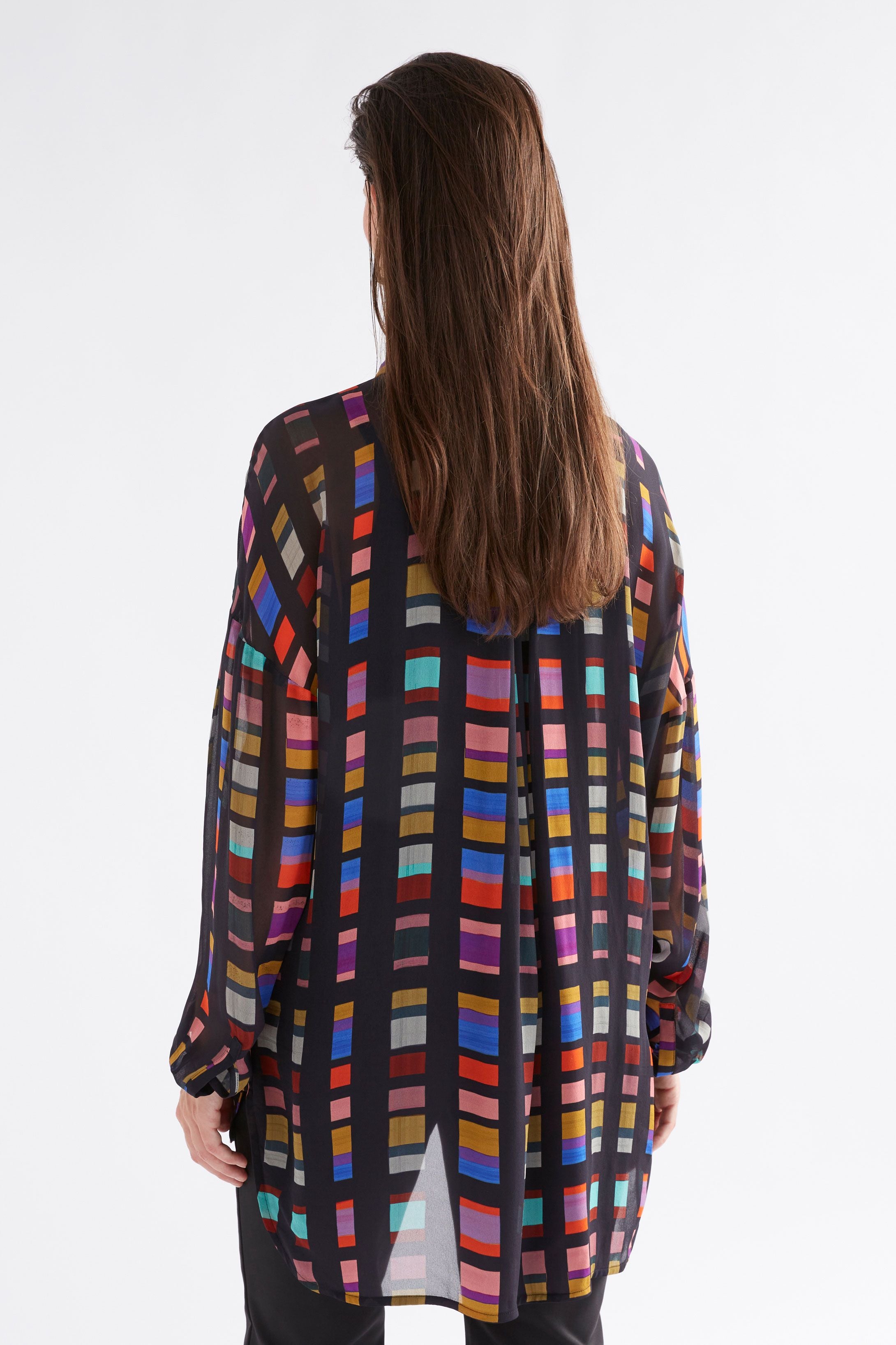 Eir Sheer Shirt- Tesselate Print