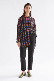 Eir Sheer Shirt- Tesselate Print