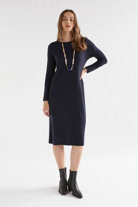 ELK Grej Dress in Dark Navy