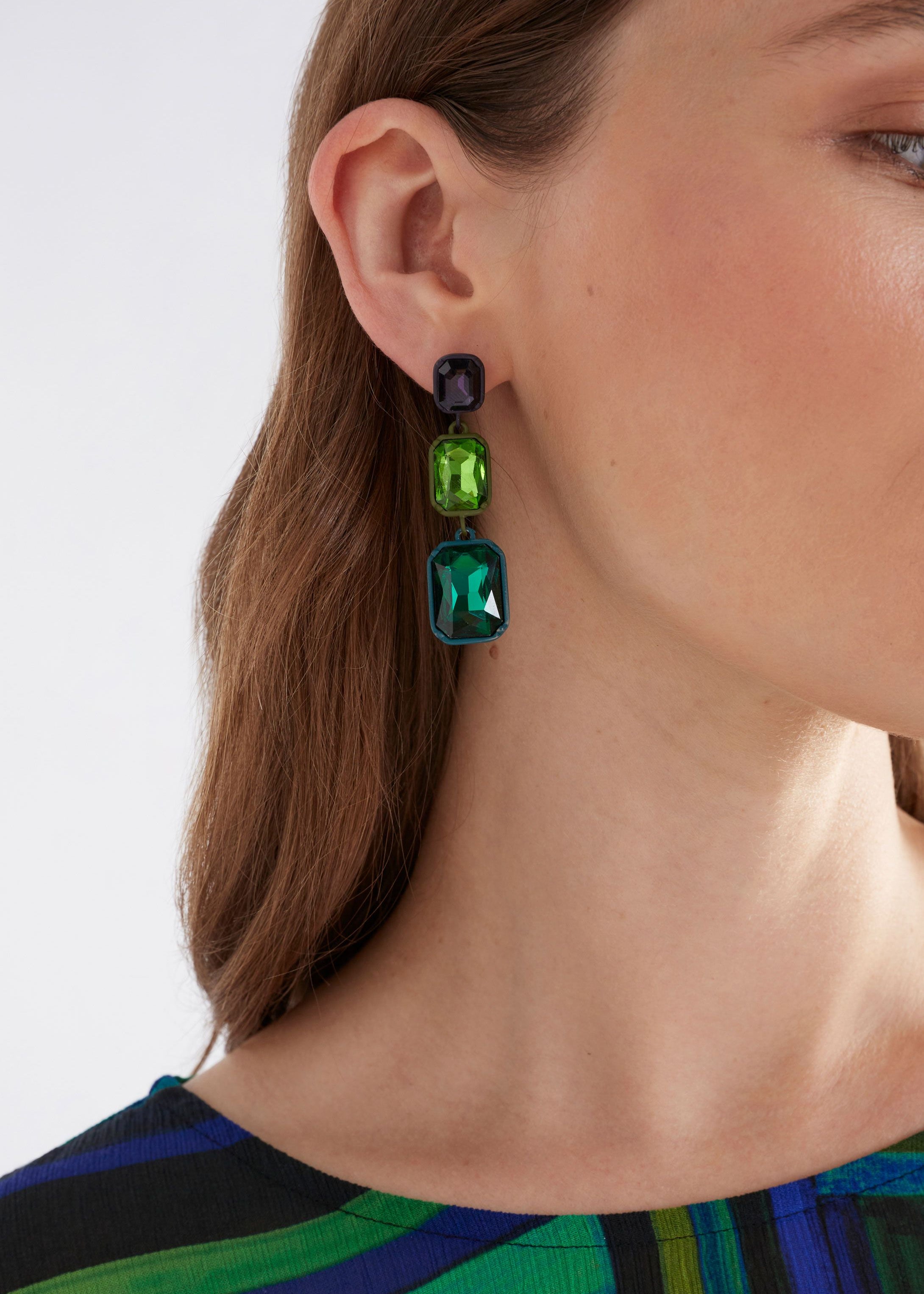 ELK Jule Long Drop Earring in Teal