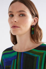 Jule Long Drop Earring- Teal