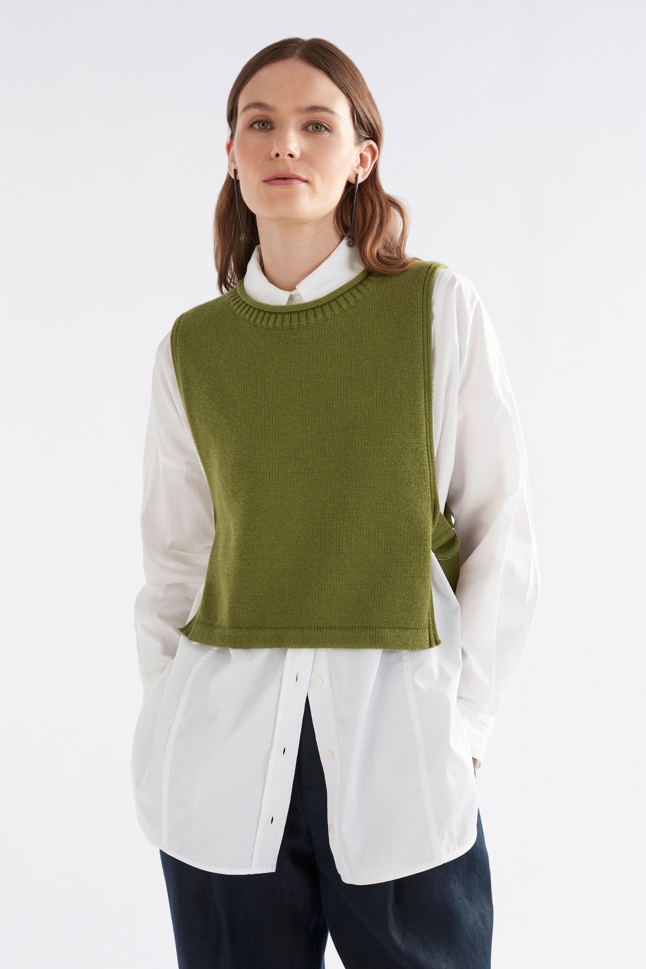 Miraa Cotton Vest- Artichoke