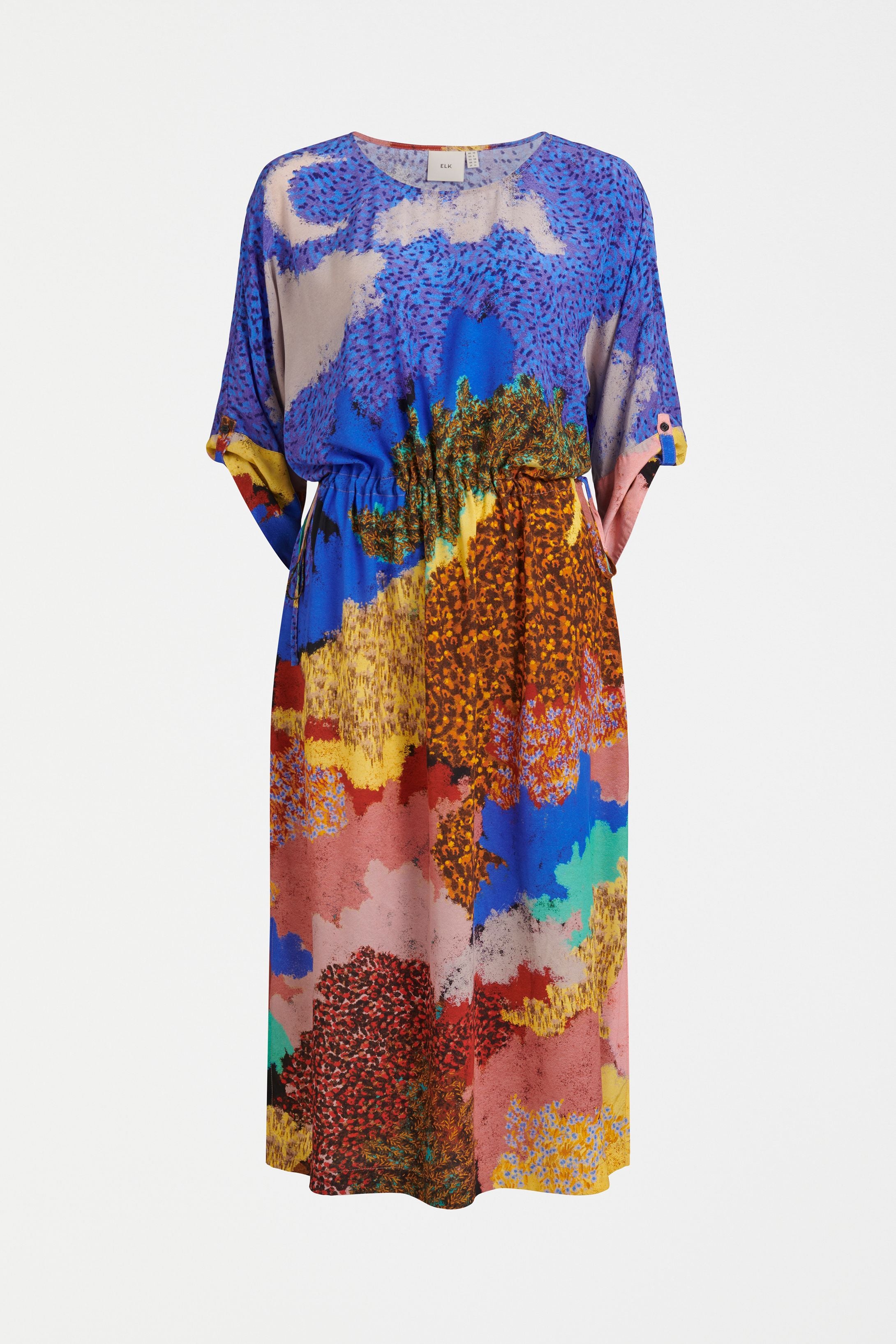 ELK Tarot Print Pej Midi Dress