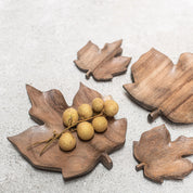 East of India Flat Leaf Wooden Dish