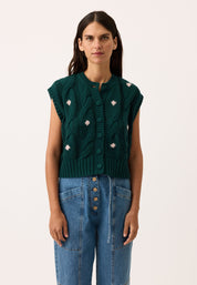 Nancybird Eugenia Vest in Forest