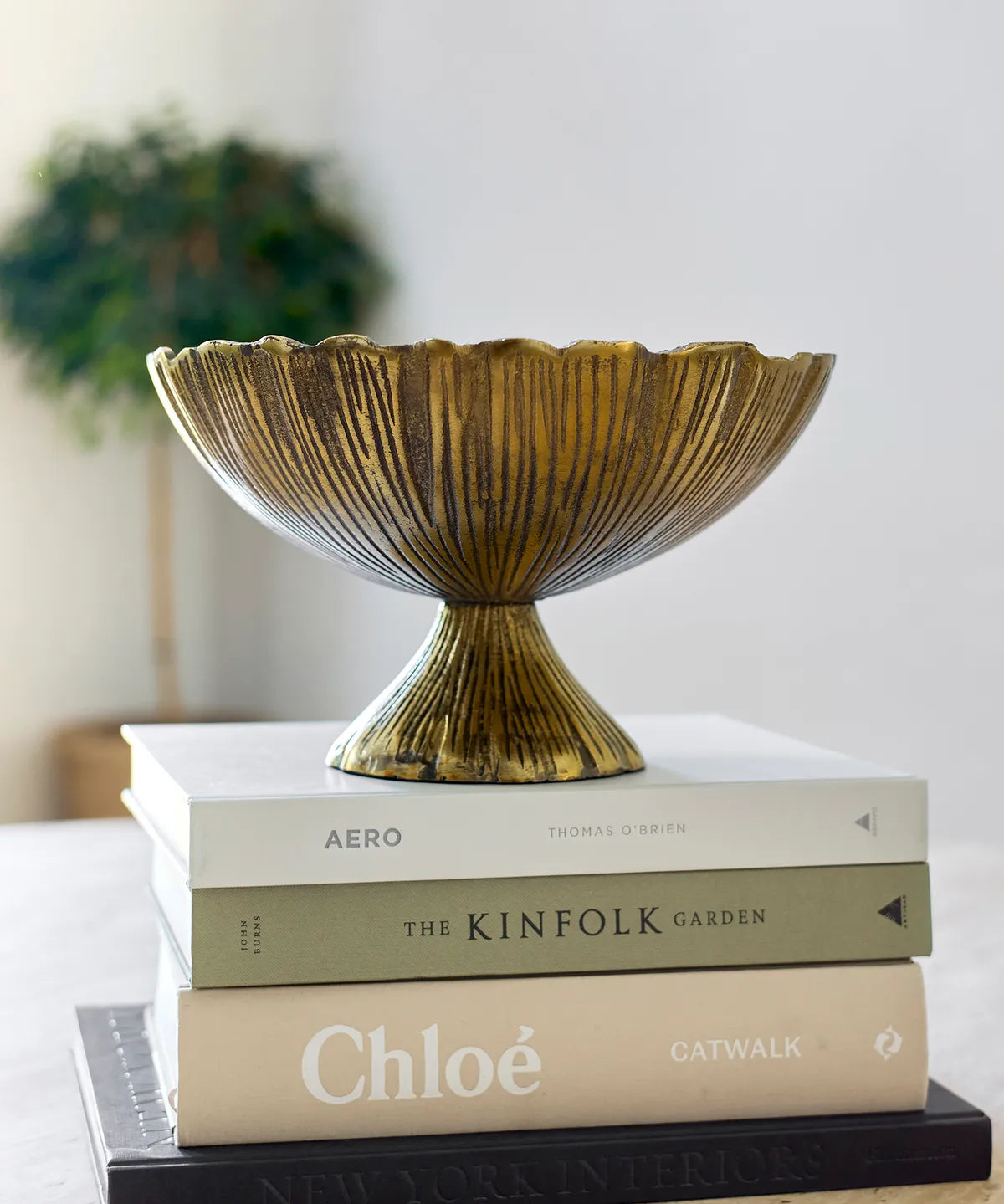 Antique Gold Petal Bowl