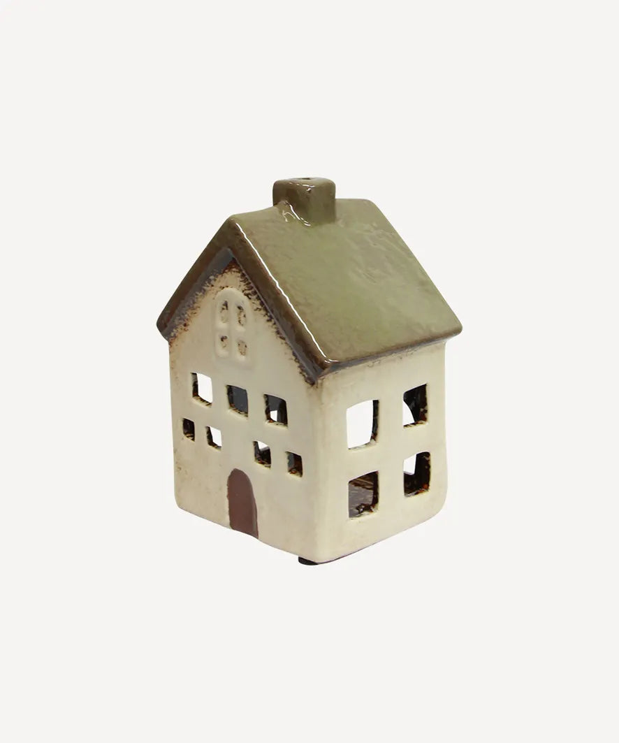 French Country Alsace Tealight Villa- Olive Green