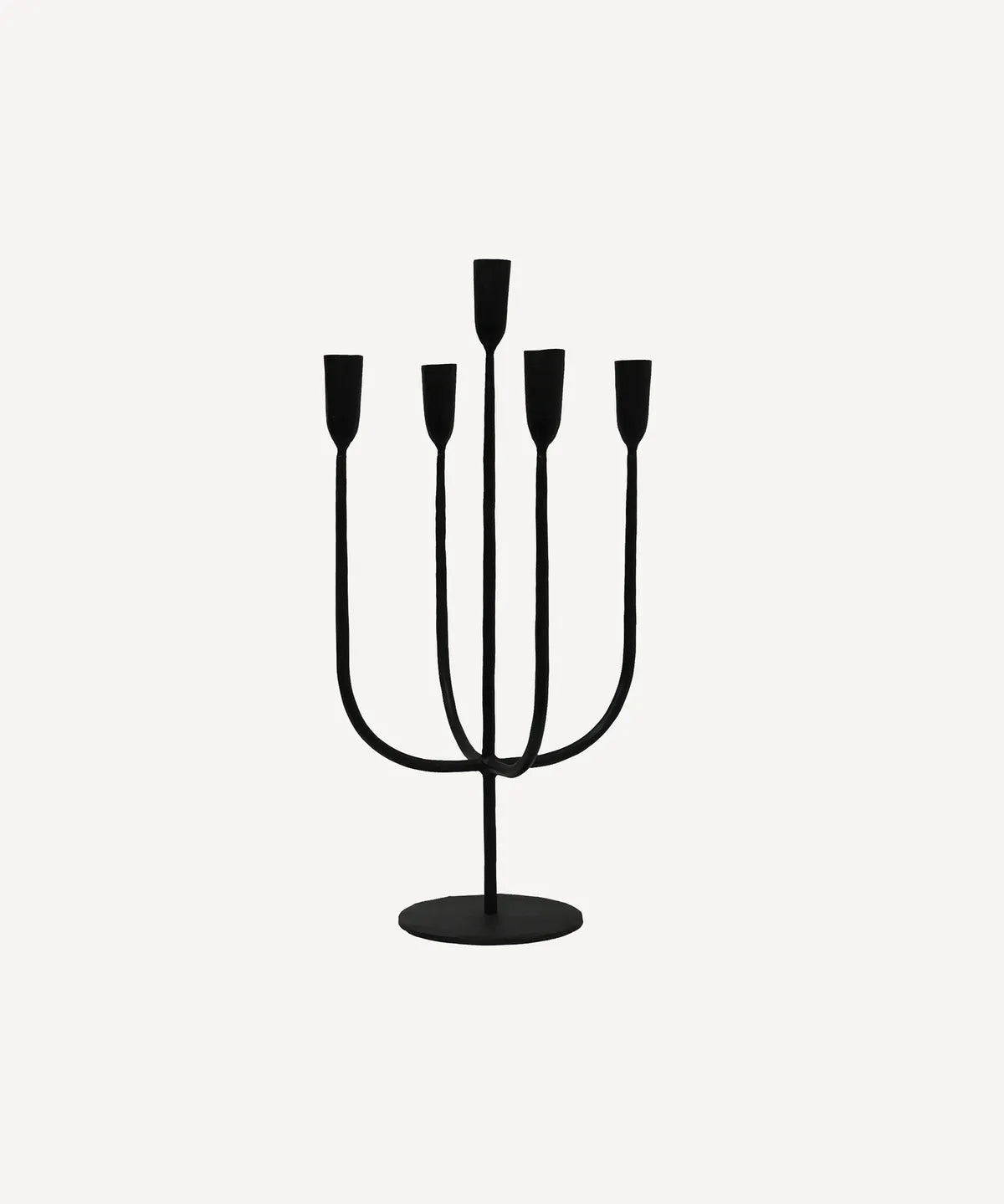 Dax 5 Light Candleholder- Black