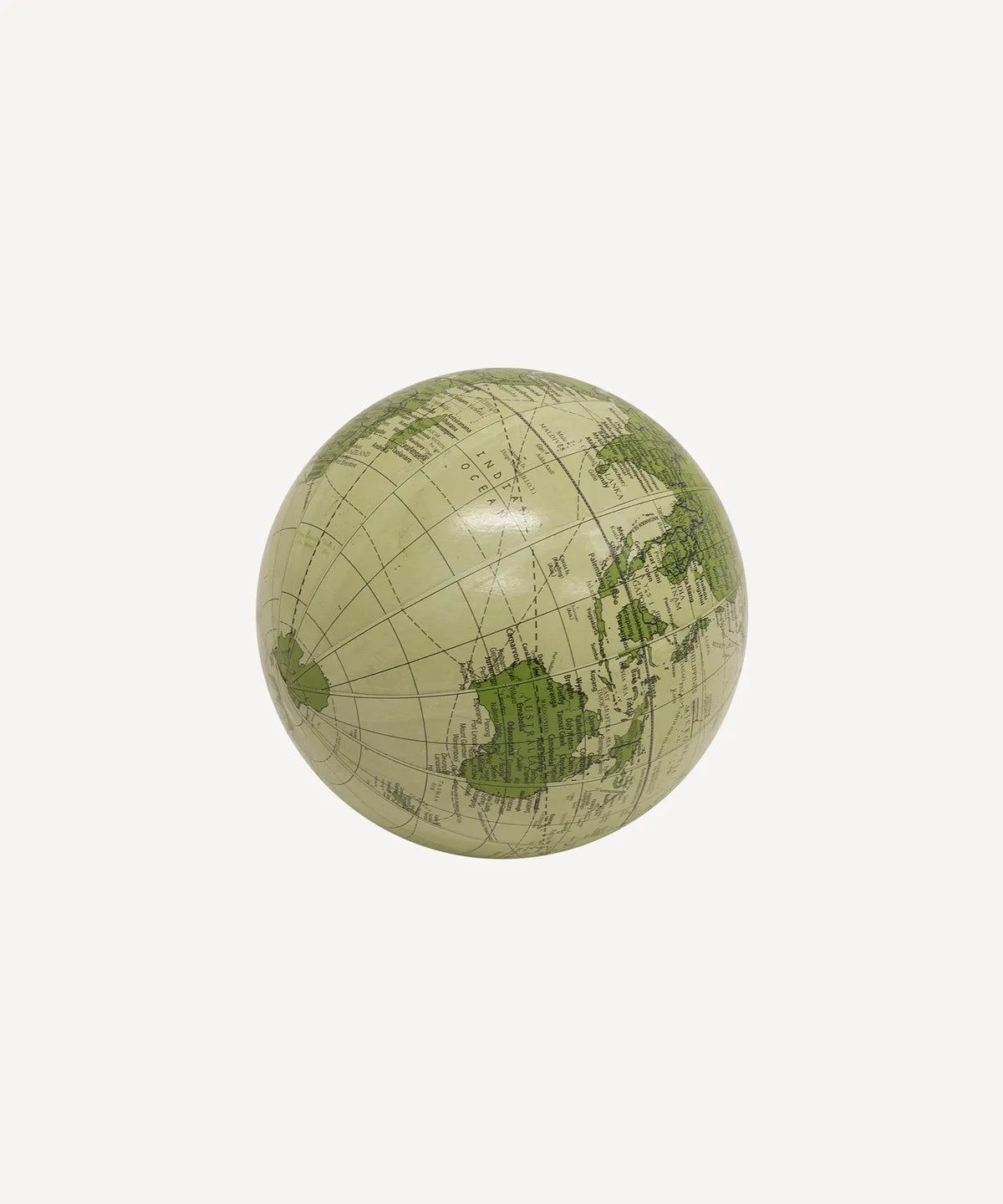 French Country World Globe Green