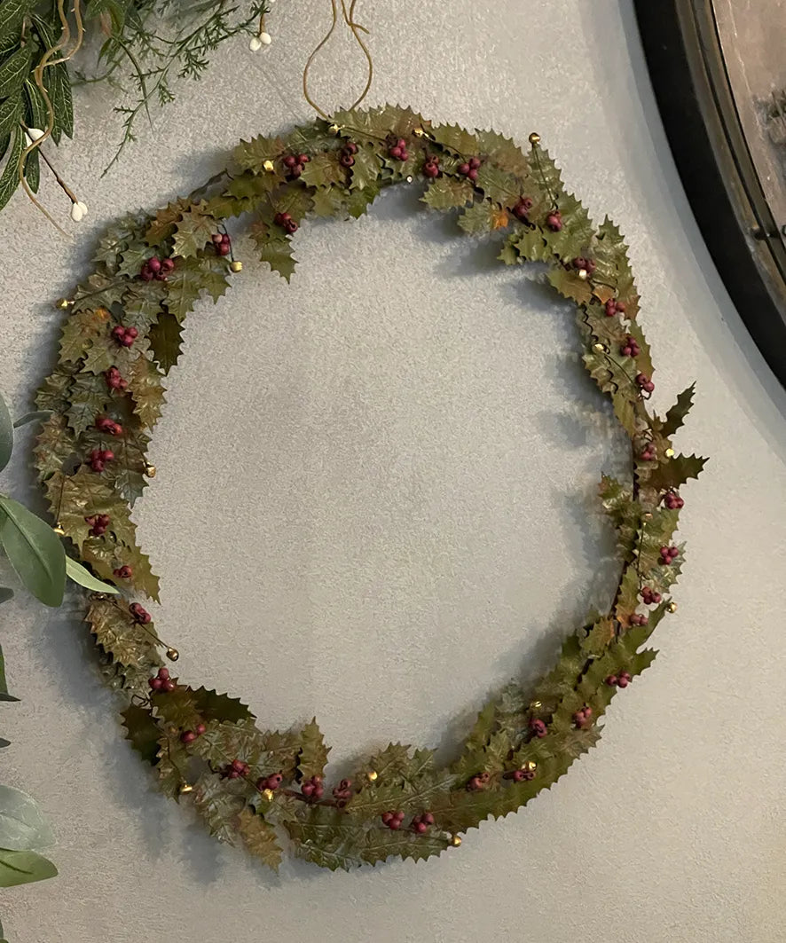 Iron Holly Wreath-Large