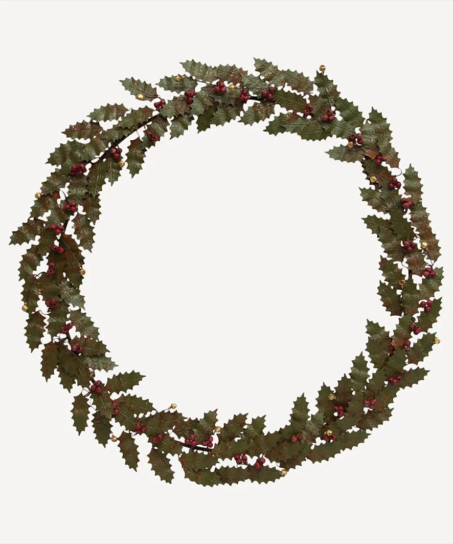 Iron Holly Wreath-Large