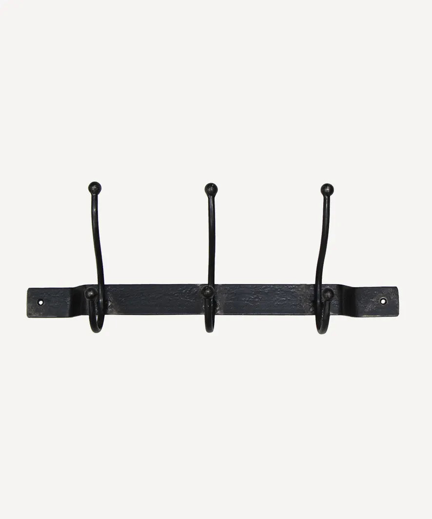 Old Metal 3 Hook Bar- Black