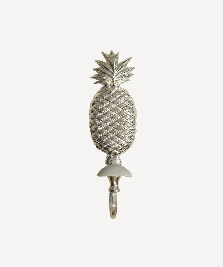 French Country Pineapple Hook in Silver Brass