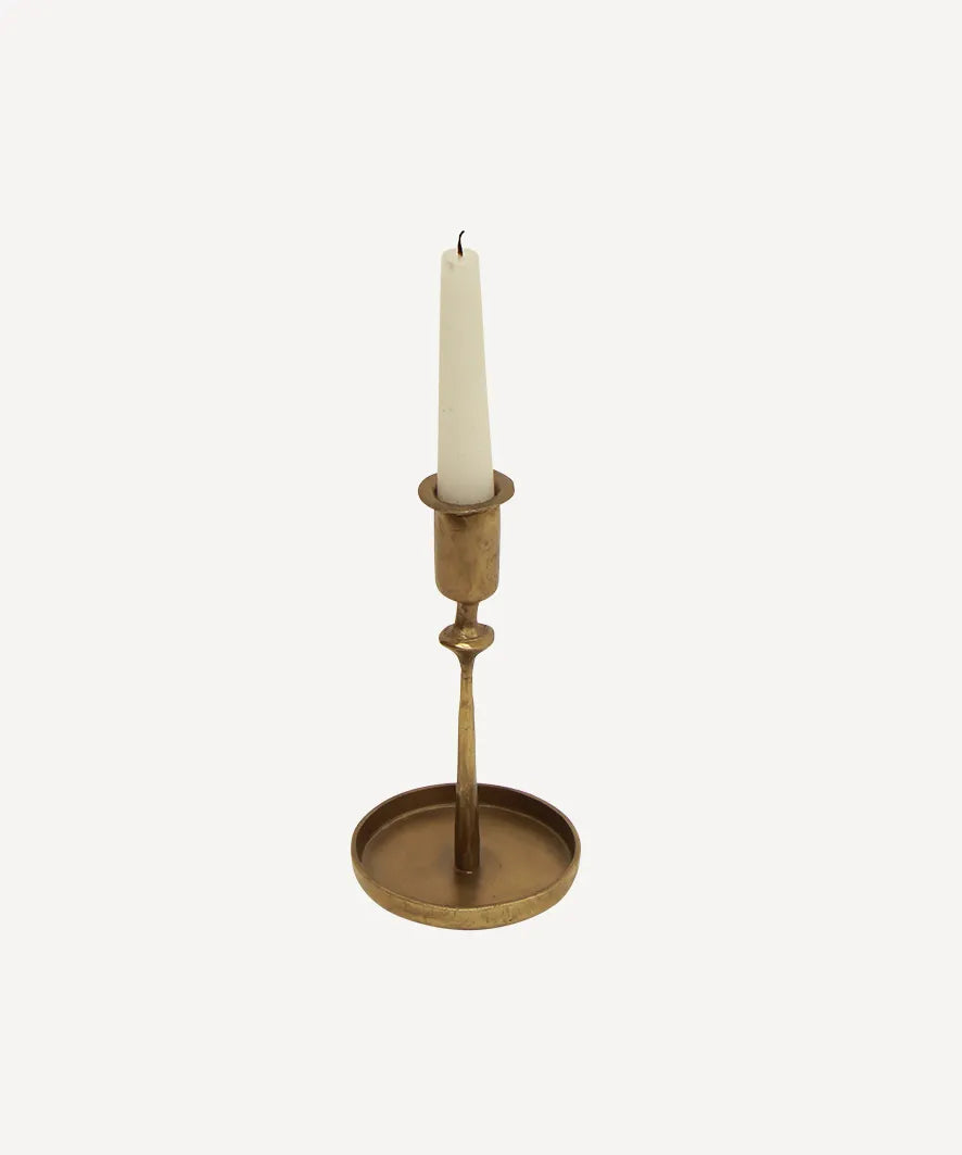 French Country Raine Gold Taper Candleholder