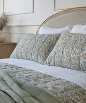 French Country Athena Pillowcovers in Blue and Natural