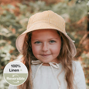 Bedhead Hats Wanderer Girls Reversible Bucket Hat in Frankie/Flax