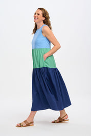 Juniper Maxi Tiered Sundress-Sea