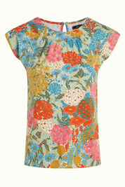 King Louie Shirley Top in Artemisa print