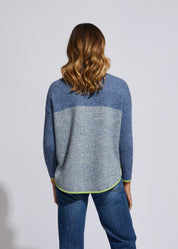 Donegal Feature Jumper- Denim