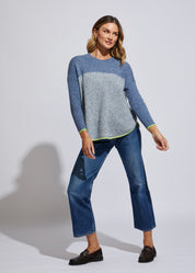 Donegal Feature Jumper- Denim