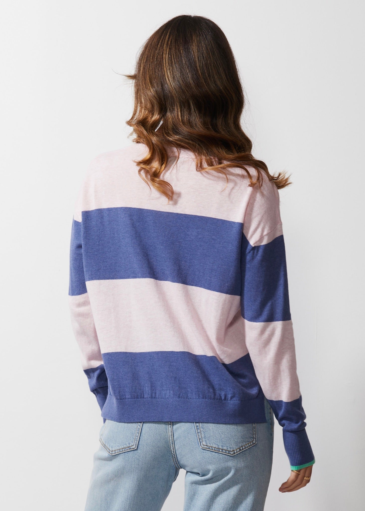 Stripe Jumper- Peony