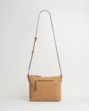 JuJu & Co Marlowe Suede Bag in Camel