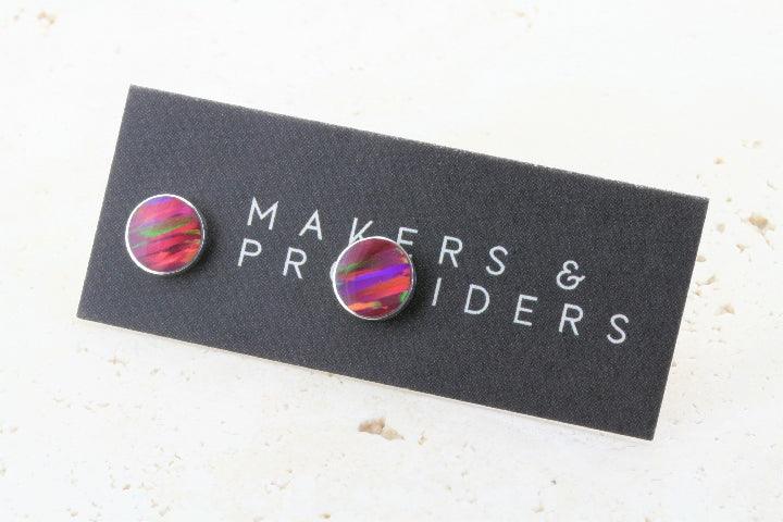 Makers & Providers Opal Circle Stud in Rose