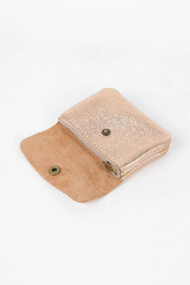 Metallic Leather Coin Purse