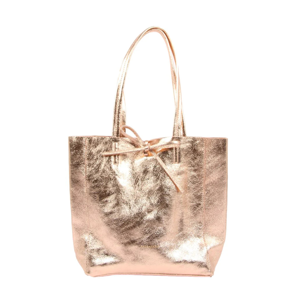 Maison Fanli Metallic Tote Medium in Rose