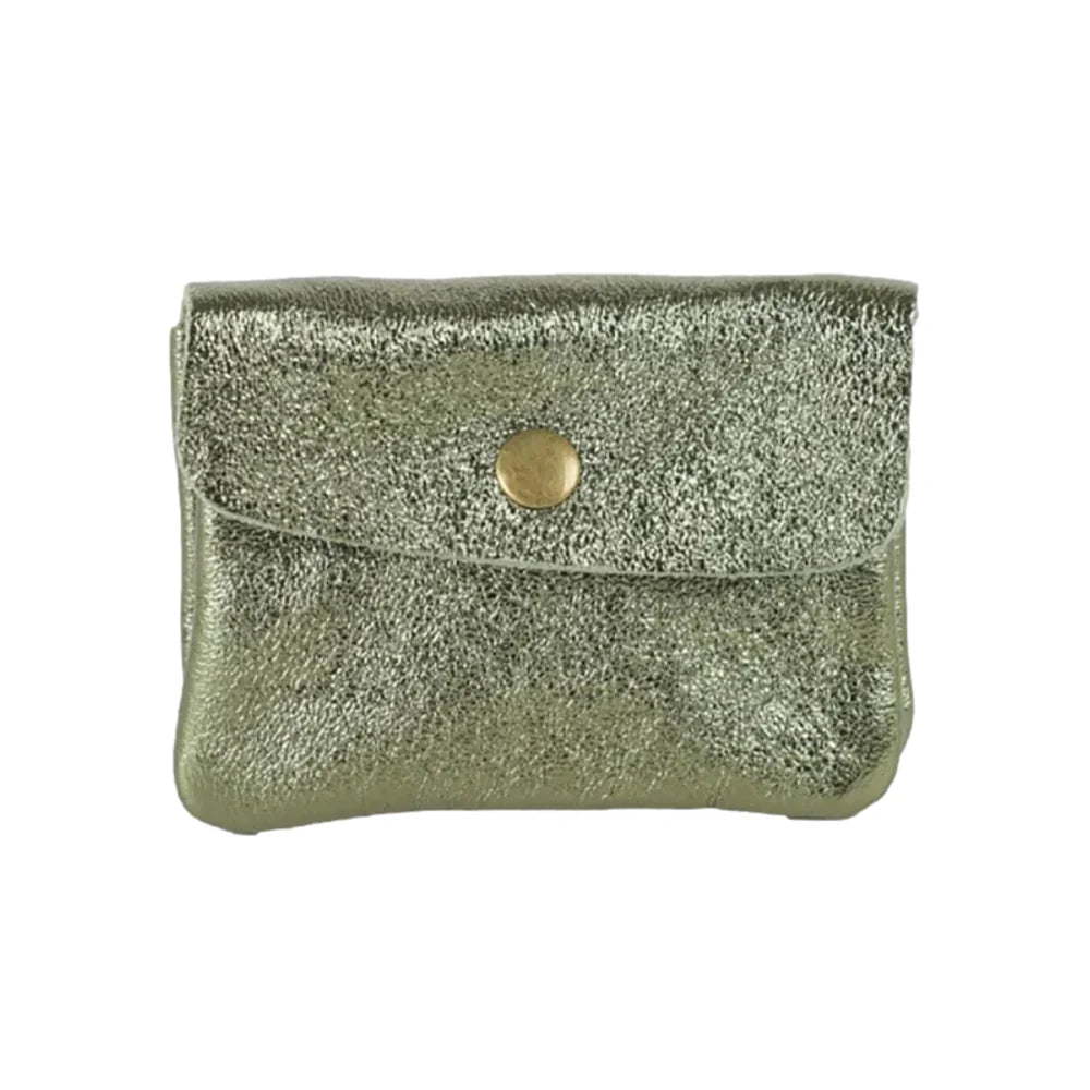 Metallic Leather Coin Purse