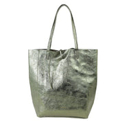 Metallic Leather Tote- Large