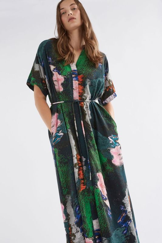 Malo Shirt Dress-Reflections Print