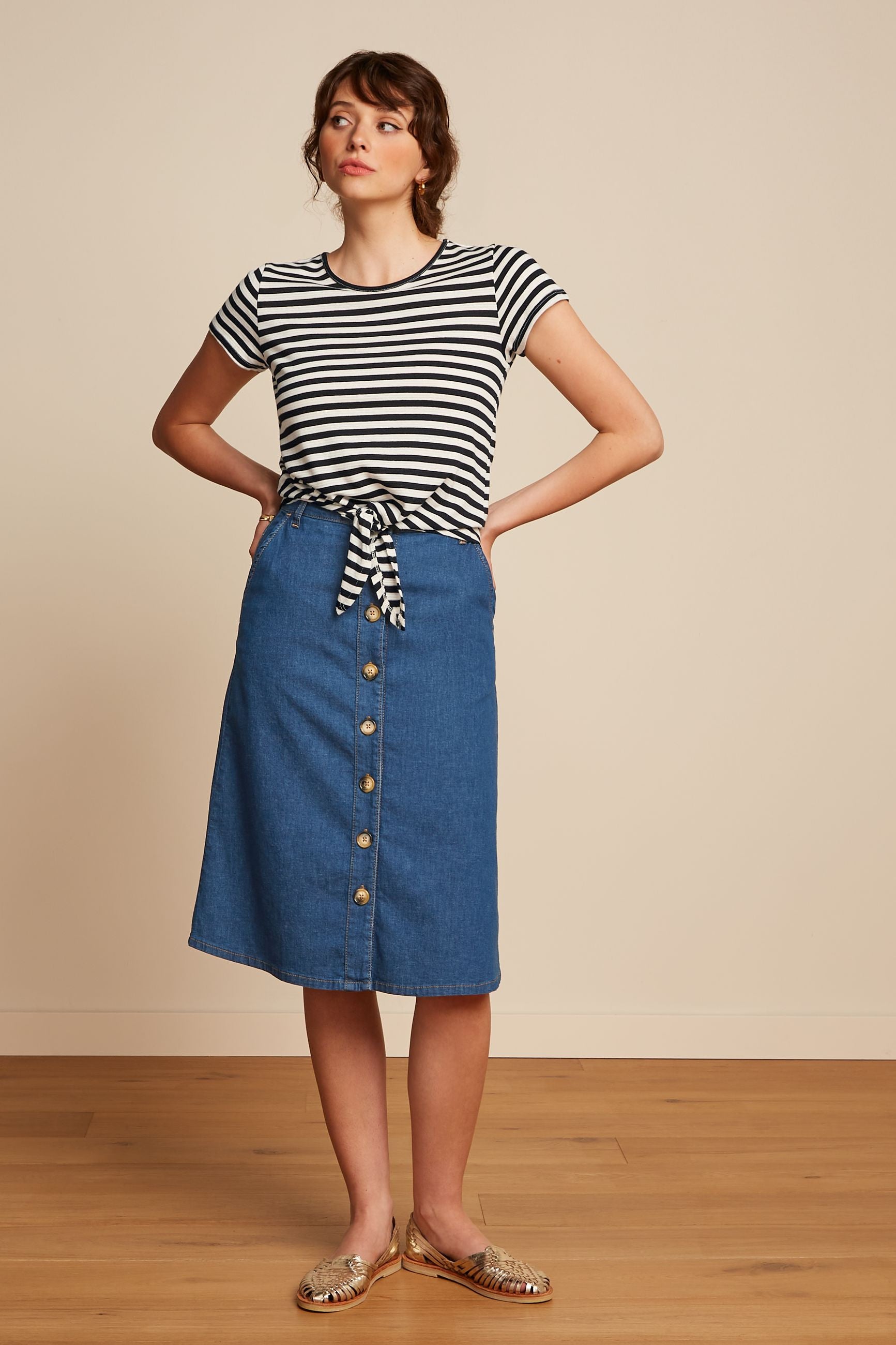 King Louie Marie Skirt in Chambray