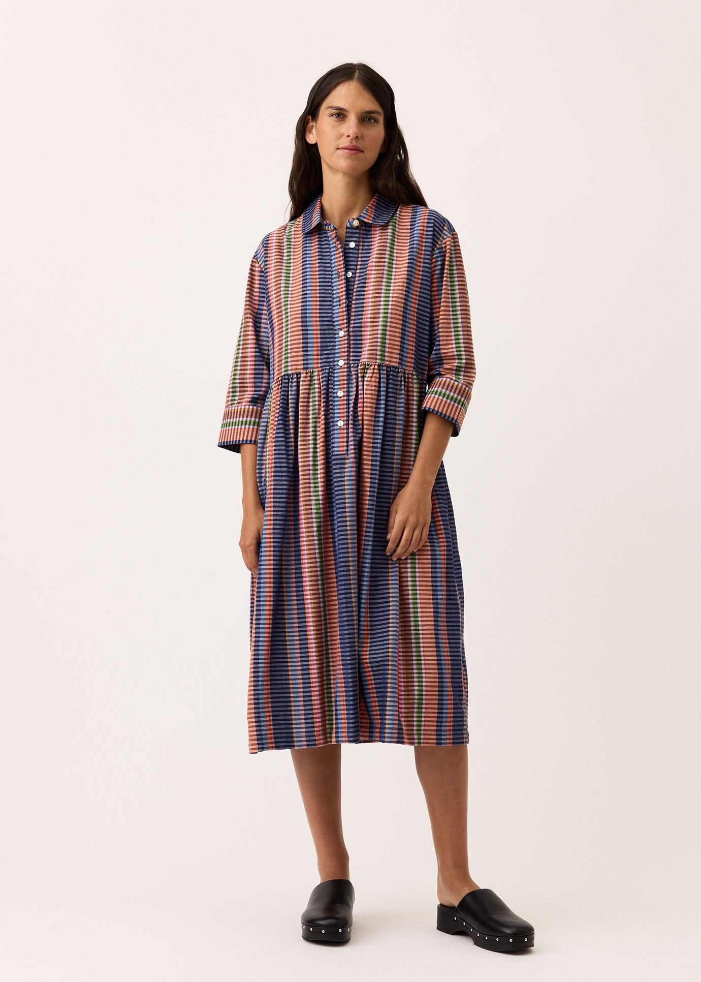 Nancybird Mel Dress in Line Check