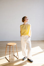 Metta Melbourne Remi Linen Jean in White