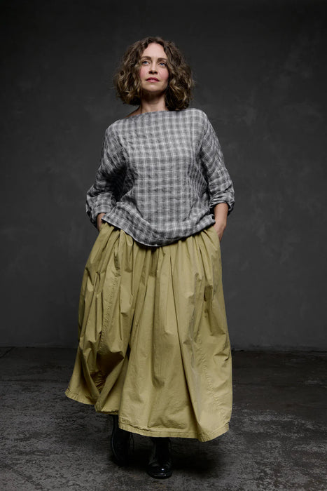 Metta Melbourne Ulla Cotton Poplin Skirt in Citrine