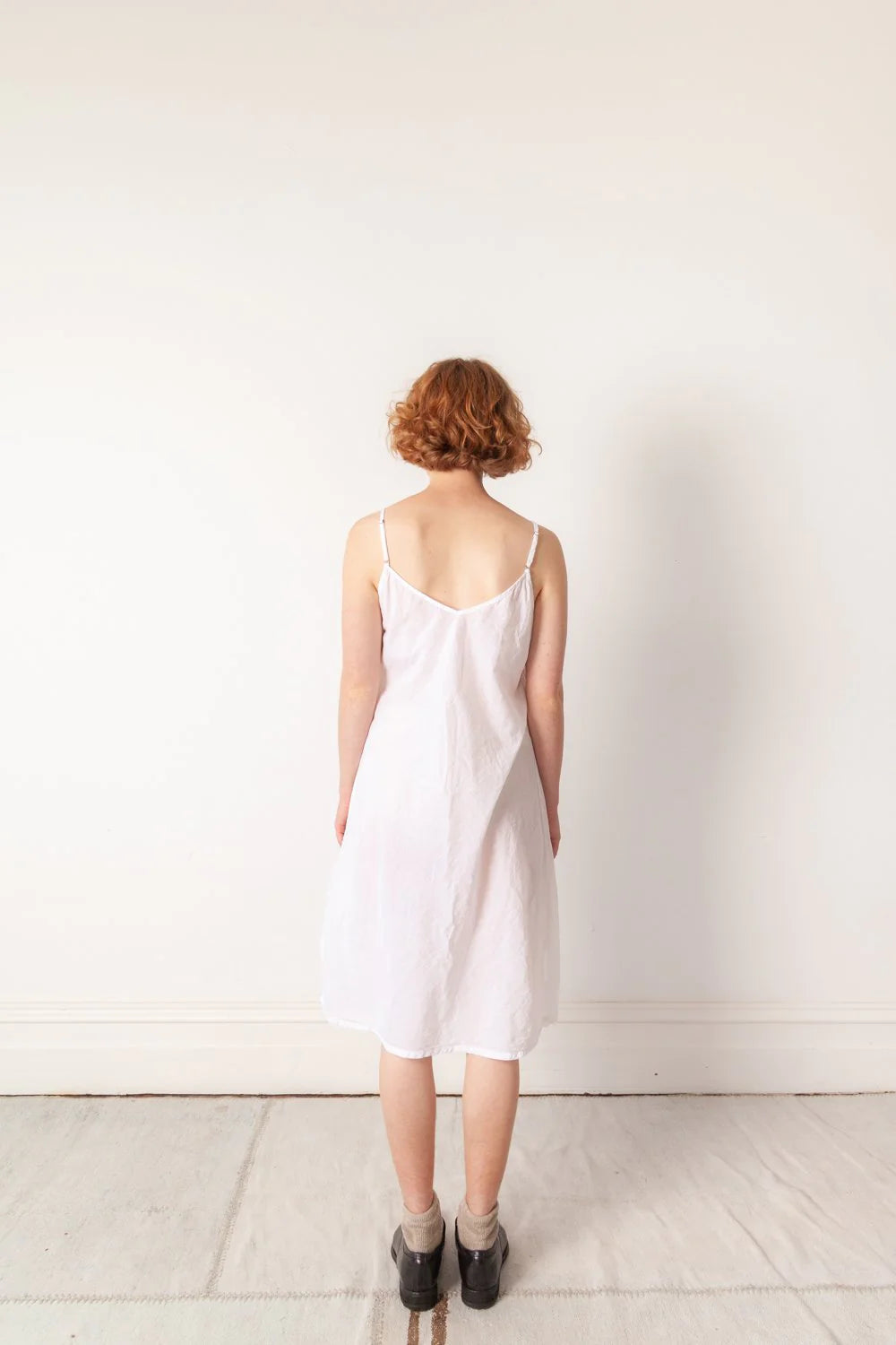 Imogen Slip-Cotton Voile-White