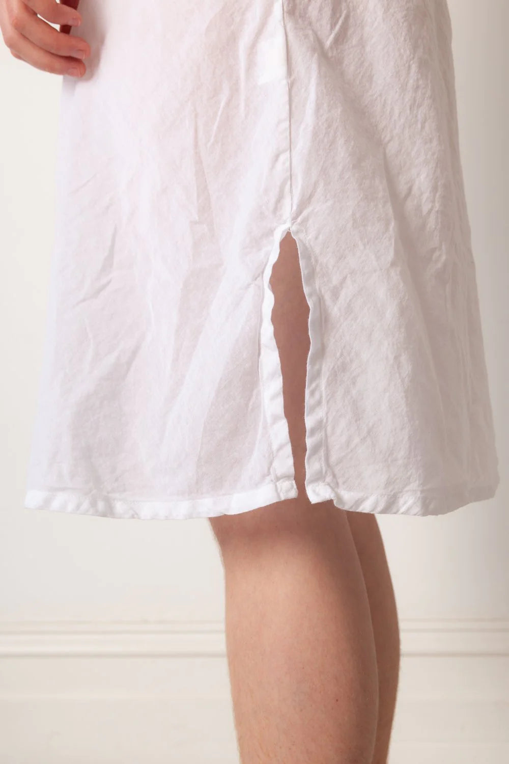 Imogen Slip-Cotton Voile-White