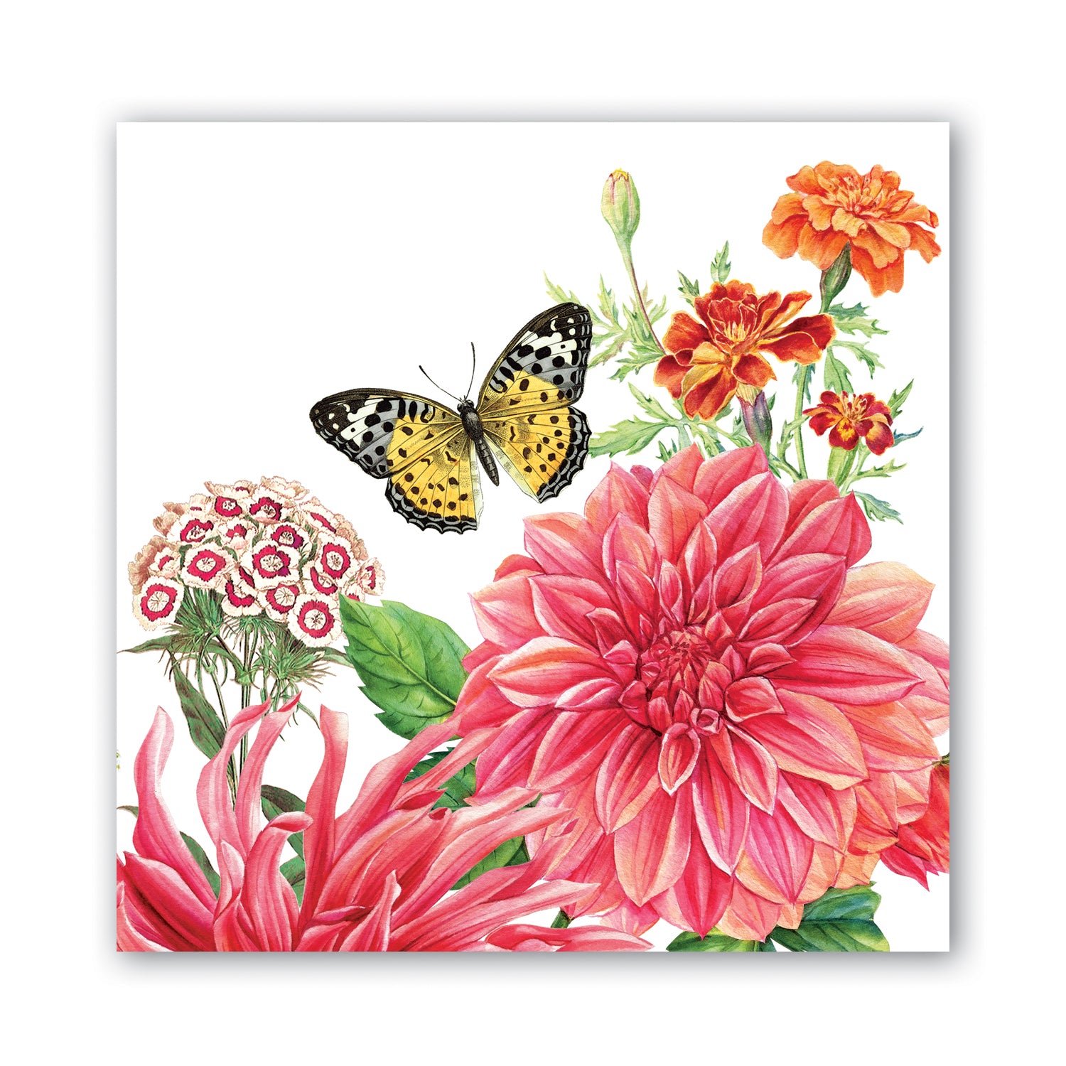 Michel Designs Luncheon Napkins Dahlias